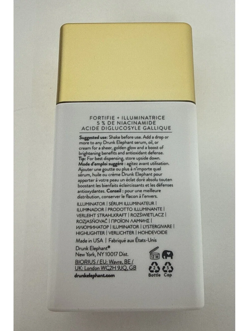 Drunk Elephant B-Goldi Bright Illuminating Drops - 1 Fl Oz / 30mL NIB  RM 3